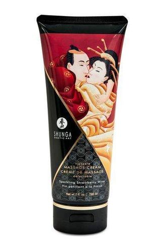 Crema Masaje Erotico Sabor Shunga Fresas Con Vino