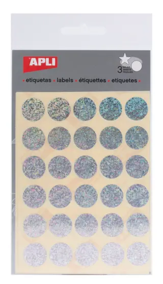 Gommettes argentées holographique