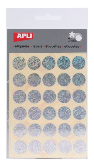 Gommettes argentées holographique