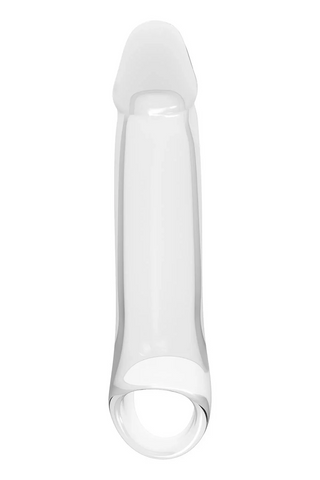 Manga para o pénis - 20 cm - Transparente - Penis extender with balls strap - Ramrod