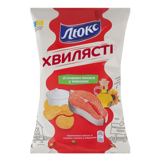 Чипси Люкс Хвилясті Лосось Вершки 125г