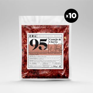 Cru Box Conejo Y Ciervo Gato (10 X 500 G.) Barf
