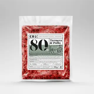 Cru Ternera Y Pollo Perro (500 G.) Barf