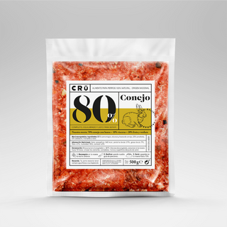 Cru Conejo Perro (500 G.) Barf