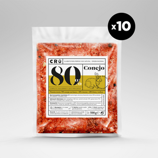 Cru Box Conejo Perro (10 X 500 G.) Barf