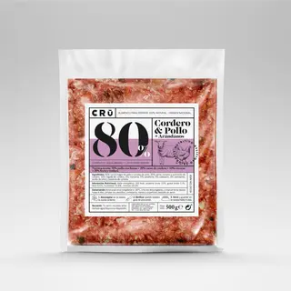 Cru Cordero Y Pollo Perro (500 G.) Barf