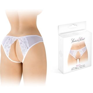 Bikini Fashion Secret Christine Crotchless Briefs White One Size