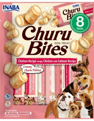 Churu Bites Pollo Con Salmón 1 Unidad, Inaba 14 Gr.