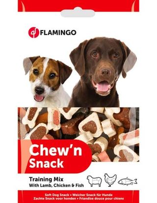 Snack Para Perros Chew'n Training Mix, Flamingo 150 Gr.