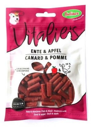 Snack Para Perro De Pato Y Manzana Bubimex Bolsa 80 Gr.