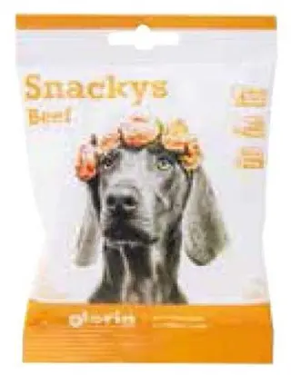 Premio Para Perro, Snacks De Buey Gloria Bolsa 75 Gr.