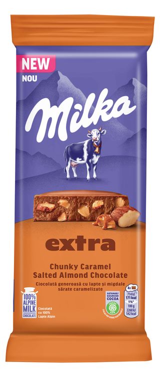 Milka Chop Caramel Almonds 190g