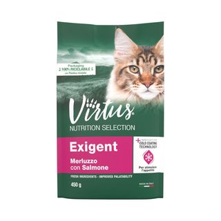 Virtus cat nutrition selection exigent merluzzo 450g