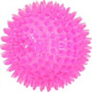 Gioco cane palla tpr con punte fucsia cm.8