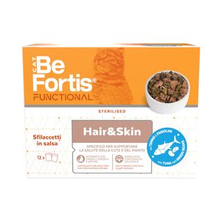 Befortis functional sterilised cat hair&skin busta multipack 12x85g tonno