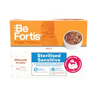 Befortis functional sterilised cat sensitive busta multipack 12x85g tacchino