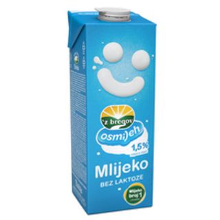 Mlijeko bez Laktoze 1,5% m.m. 1 l Vindija
