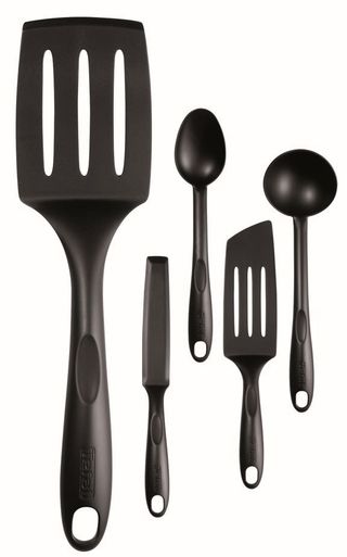 TEFAL Jeu de spatules noires Bienvenue, 5 pièces