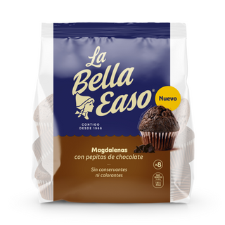 La Bella Easo Magdalenas de Chocolate con Chips de Chocolate 230g