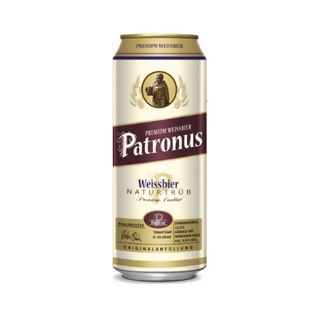 Пиво 0,5 л Patronus Hefeweissbier світле пшеничне фільтроване пастеризоване 5,2% об ж/б Німеччина