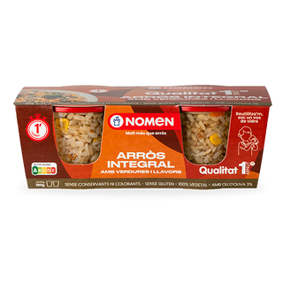 Got Vidre Arròs Integral I Verdures 2x140g Nomen