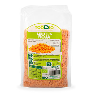 Llenties Vermelles 500g Toobio