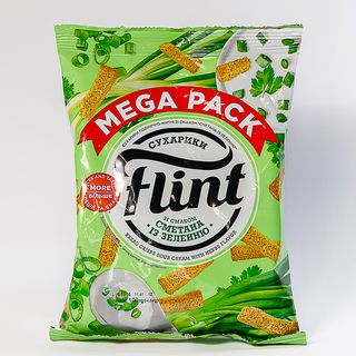 Флінт сухарі 100г Сметана та зелень пшенично-житні