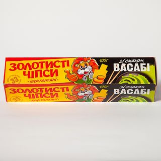 Чіпси Золотисті 100г васабі