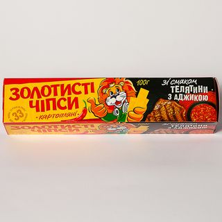 Чіпси Золотисті 100г телятина/аджика