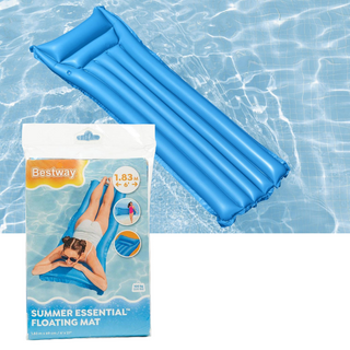 Tapis de piscine flottant bleu