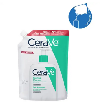 CERAVE GEL MOUSSANT ECO-RECHARGE PEAUX NORMALES A GRASSES 473ML