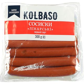 Сосиски Kolbaso 300г лікарські варені