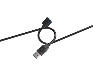 Cable de extensión USB 3.0, 1,5m, negro