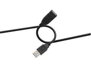Cable de extensión USB negro, 3m