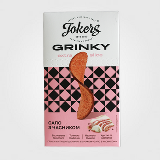 Грінки житньо-пшеничні "Jokers Extra Slice" зі смаком сала з часником