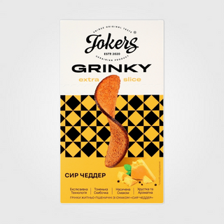 Грінки житньо-пшеничні "Jokers Extra Slice" зі смаком сиру чеддер
