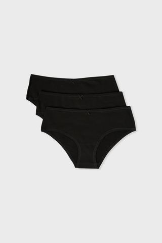 Jack Set De 3 Braguitas Culotte De Algodón Orgánico Negro Xs