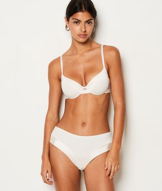 Pure Eclat Braguita De Microfibra Satinada Crudo Xs