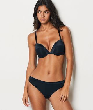 Pure Eclat Braguitas De Microfibra Satinada Negro L