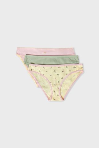 Johnnie Pack De 3 Braguitas De Algodón Amarillo Pálido. S