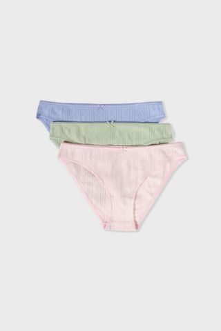 Jolly Set De 3 Braguitas Pointelle Rosa Xs