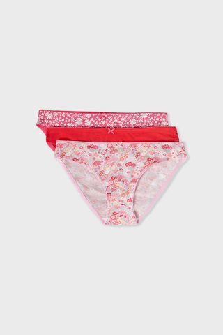 Jackie Set De 3 Braguitas De Algodón Rosa M