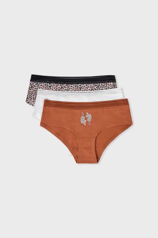Jackie Lace Pack De 3 Shorties Marrón M