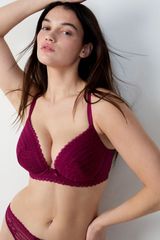 Panama Sujetador Nº 5 - Sujetador De Copa Fina Y Escote Pronunciado Morado 95E