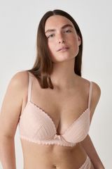 Panama Sujetador  Nº5 - El Escote Pronunciado Sin Aros Rosa Pálido 85D