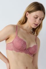 Success Sujetador  Nº5 - Sujetador De Copas Finas Y Escote Pronunciado Rosa 85B