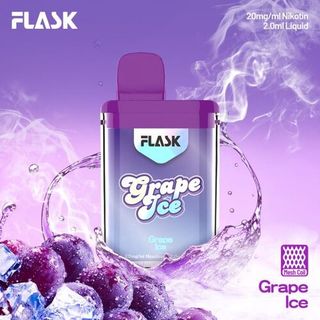 Vaper Desechable Grape Ice 600 Puffs- Flask 20 Mg