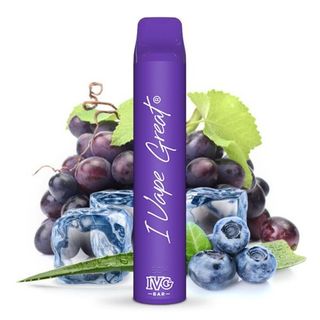 Vaper Desechable Aloe Grape Ice 600 Puffs- Ivg Bar 20 Mg