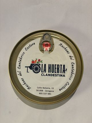 Anchoas Premium  8 Filetes La Huerta Clandestina Lata  150 Gr