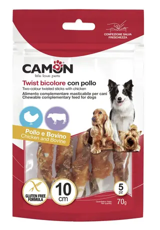 CAMON Bâtonnets deux couleurs avec poulet (5p) 70g